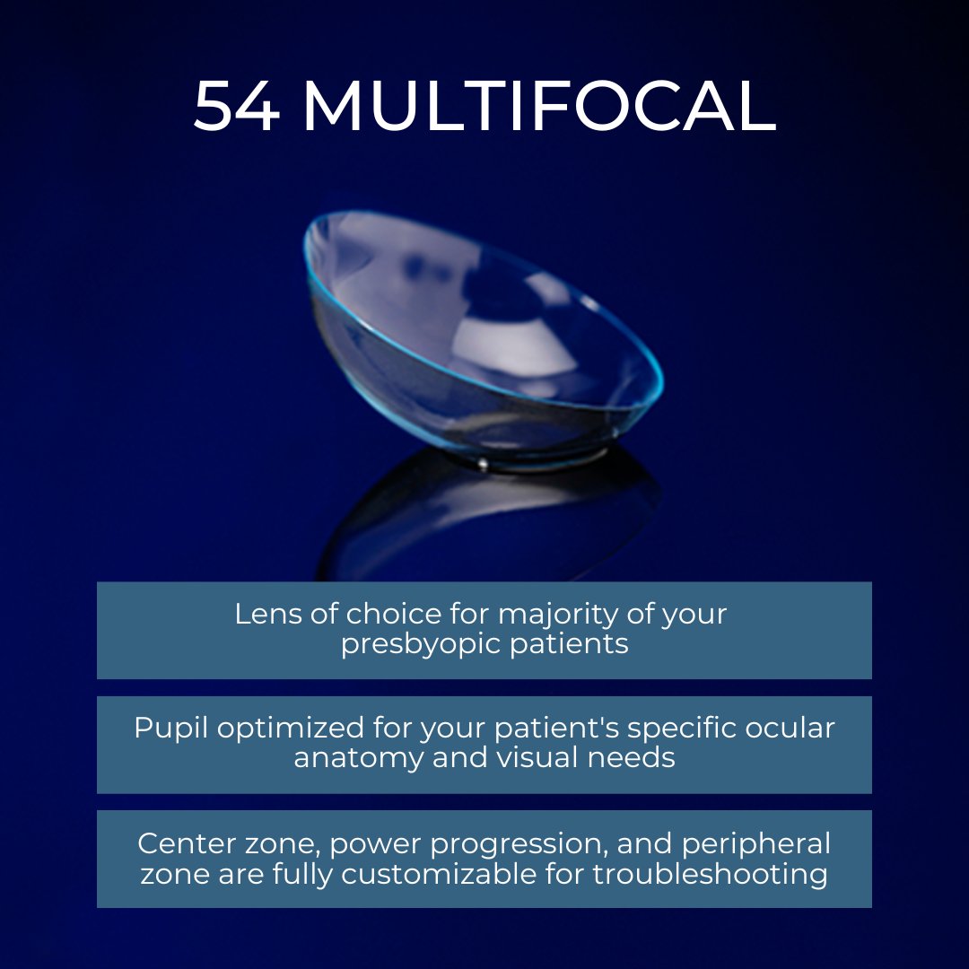 Have you tried the #SpecialEyes 54 multifocal? #optometry
