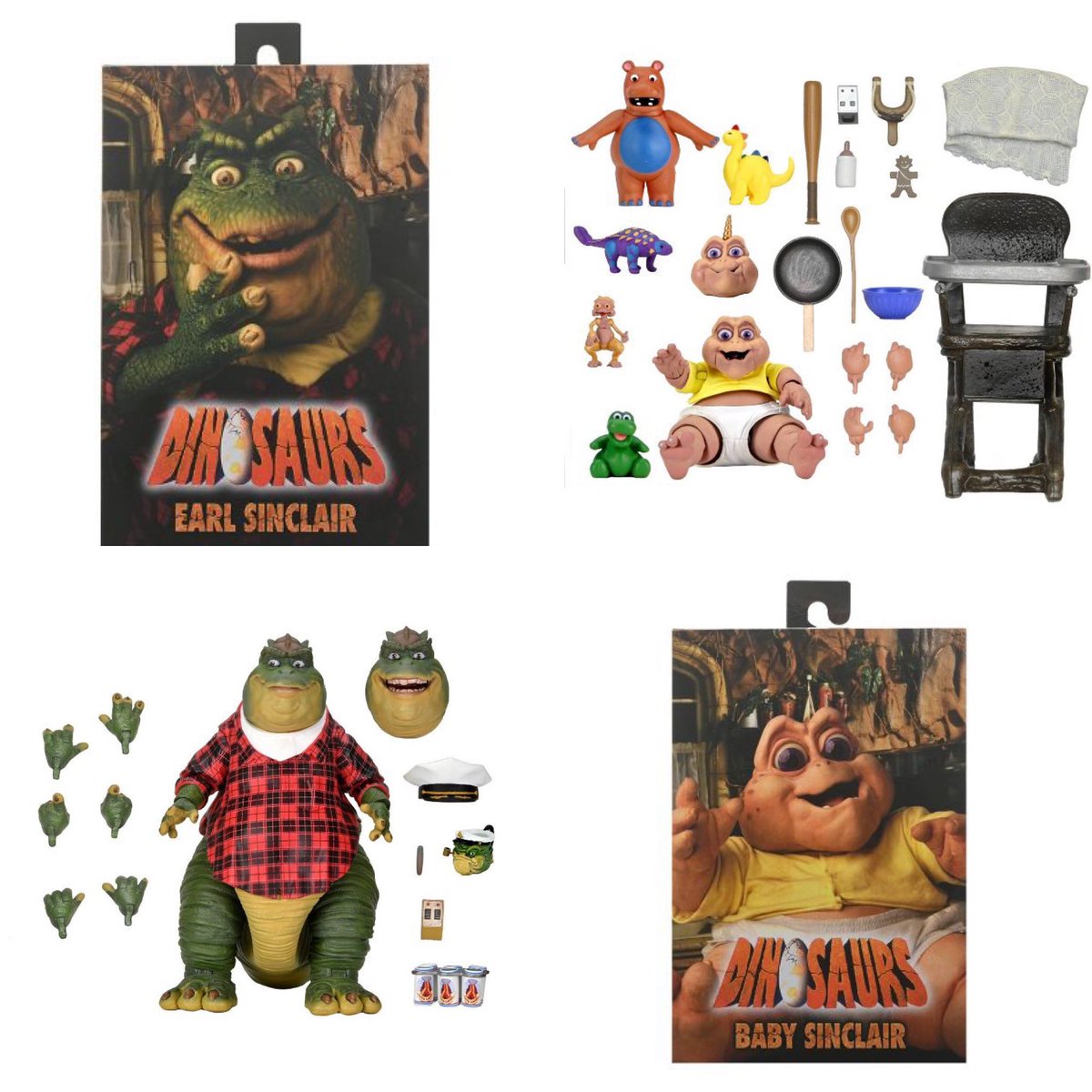 aic_podcast's tweet photo. 🦖NOT THE MAMMA!🦖
The new @NECA_TOYS Earl and Baby Sinclair Ultimates from #Dinosaurs have landed @target for $37 each. #TargetAffiliate link below.
https://t.co/Qu6Ge8Jh7x
#toys #toycollector #actionfigures #collectibles #toycommunity #toynews #jimhenson #neca #necatoys https://t.co/fsxLAAVkUy