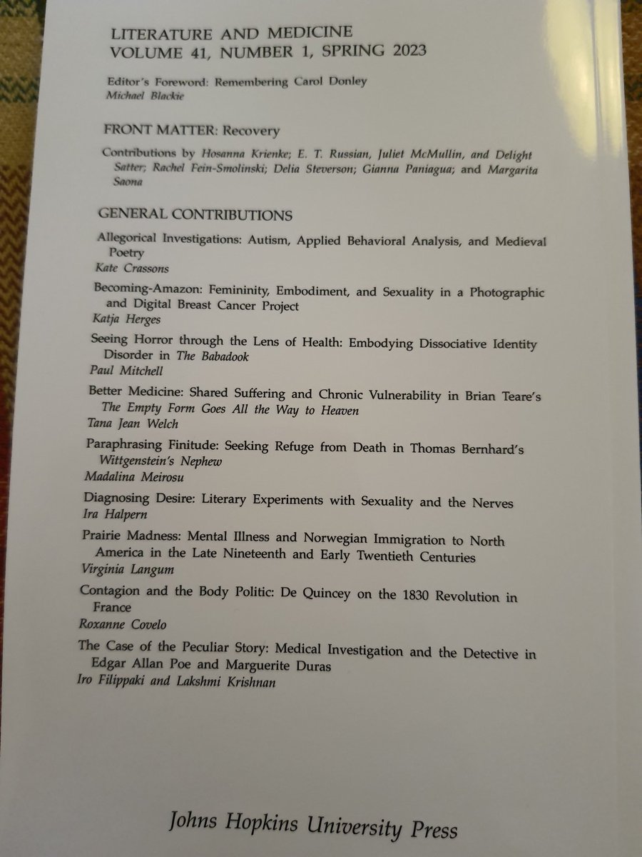 katjaherges's tweet photo. Look what is in my mailbox! My article re-examines the politics of gender and sexuality in breast cancer photography. Thank you @literature_med for making it open access. Please have a look- there are many pictures!  https://t.co/2V5bm0DwEv https://t.co/47JZwFKpOi