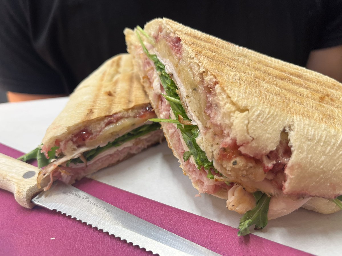 Our Christmas Panino has launched! 

Turkey, Ham, Sage &amp; Onion Stuffing, Smoked Applewood Cheese, Cranberry Relish, Crispy Onion, Mayo 🎄🎄