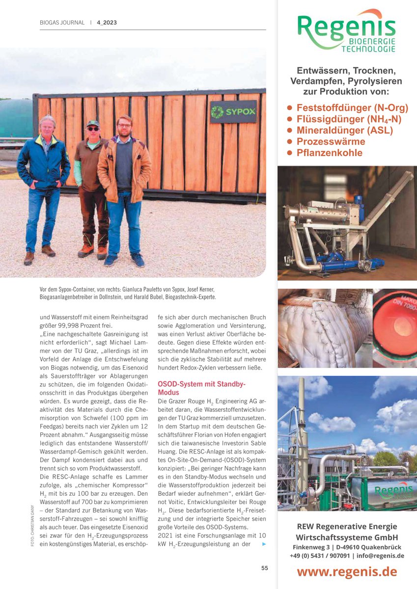 EReTech (@eretech) on Twitter photo A recent paper (in german) explains pioneering contribution <a href="/eretech/">EReTech</a>: new utilization for #biogas to produce #hydrogen: #methane #splitting instead of #waterelectrolysis. <a href="/FVBiogas/">Fachverband Biogas</a> German Biogas Association
#energy #hydrogeneconomy #circulareconomy #NetZero A recent paper (in german) explains pioneering contribution <a href="/eretech/">EReTech</a>: new utilization for #biogas to produce #hydrogen: #methane #splitting instead of #waterelectrolysis. <a href="/FVBiogas/">Fachverband Biogas</a> German Biogas Association
#energy #hydrogeneconomy #circulareconomy #NetZero