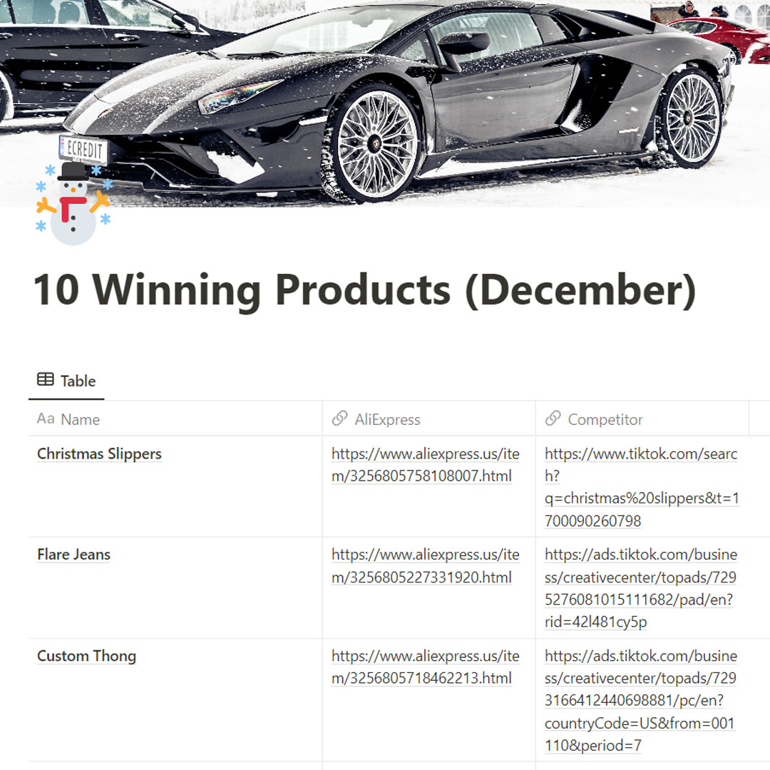 I found 10 Winning Products to make $1K PER DAY this December

All the hard work is done for you:
- Product Validation
- AliExpress + Competitor Links
- Marketing Angles

RT &amp; Comment “WINNER” and I’ll Auto-DM them to you