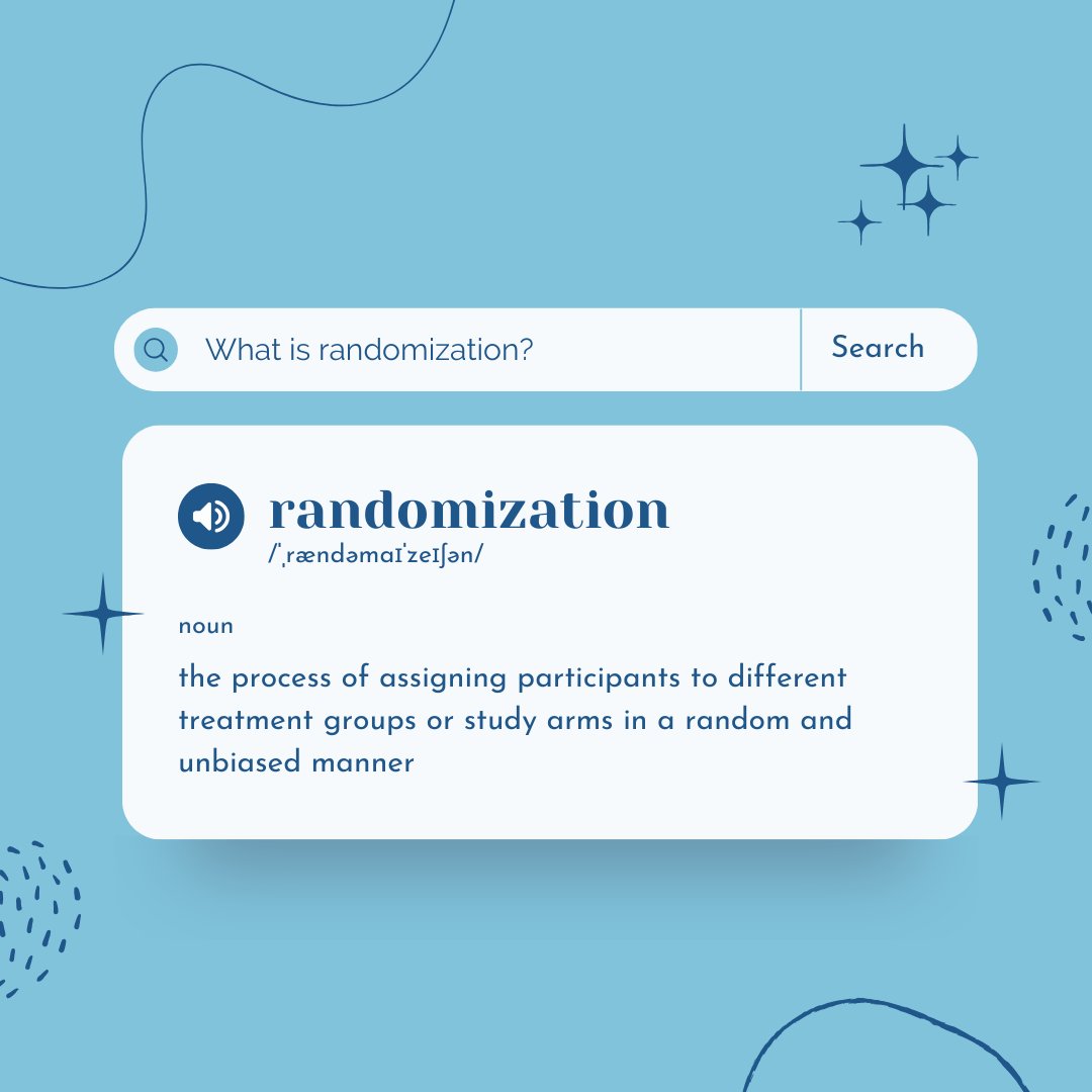 📚✨ Word Wednesday Spotlight: #Randomization! 🎲🤝 By randomly assigning participants, we boost study validity and draw accurate conclusions. 🌐 Join us in unraveling the essentials of scientific design! 

#WordWednesday #ClinicalTrials101 #ATXCTP