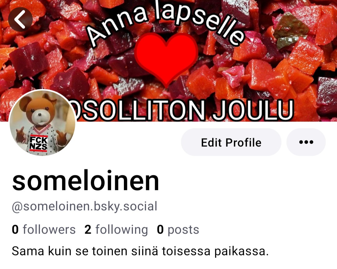 Nöf niin. Minäkin pääsin taivaaseen. Kiitos @meililoota koodista. Pistäkääs seuraten tuollakin niin löydän tuttuja naamoja tuoltakin.