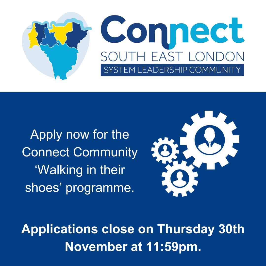 The Connect 'Walking in their shoes' programme offers you the unique opportunity to match with a colleague from a different sector and commit to spending a minimum of one day walking in each other’s shoes over a 6 month period.

Find out more: selondonics.org/who-we-are/our…