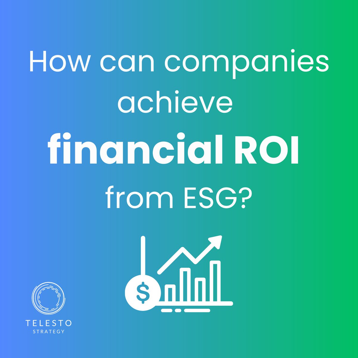 ESG, although more regulated than ever, is not just compliance. It's about financial ROI. Smart companies get this. Start taking steps to achieve financial return from your ESG efforts. Learn more: ow.ly/B7Ks50Qc4j6 

#ESG #Sustainability
