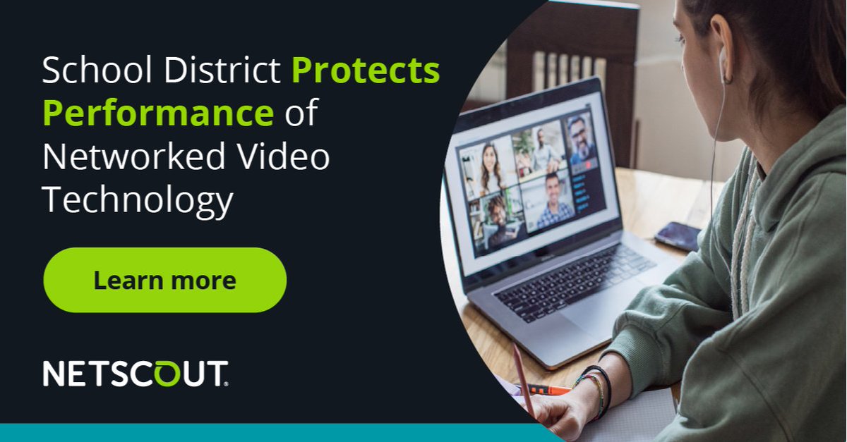 S3curitywizard's tweet photo. Empowering #education via network visibility. 

Discover how this school district is fortifying its networked video #technology to ensure a seamless #hybridlearning experience for over 10,000 students.

#NetworkPerformanceManagement @NETSCOUT https://t.co/2TRIvNS4vL https://t.co/7YqD62MiHu