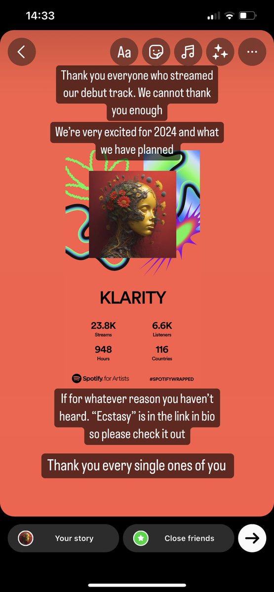 KLARITYofficial's tweet photo. Thank you everyone who listened to “Ecstasy” this year. 

We’re very excited to show you what we’ve been working on for 2024 

If you haven’t heard our track yet link is here —-> https://t.co/iIyza3ar8m

Thank you all https://t.co/GSkI66zHLk