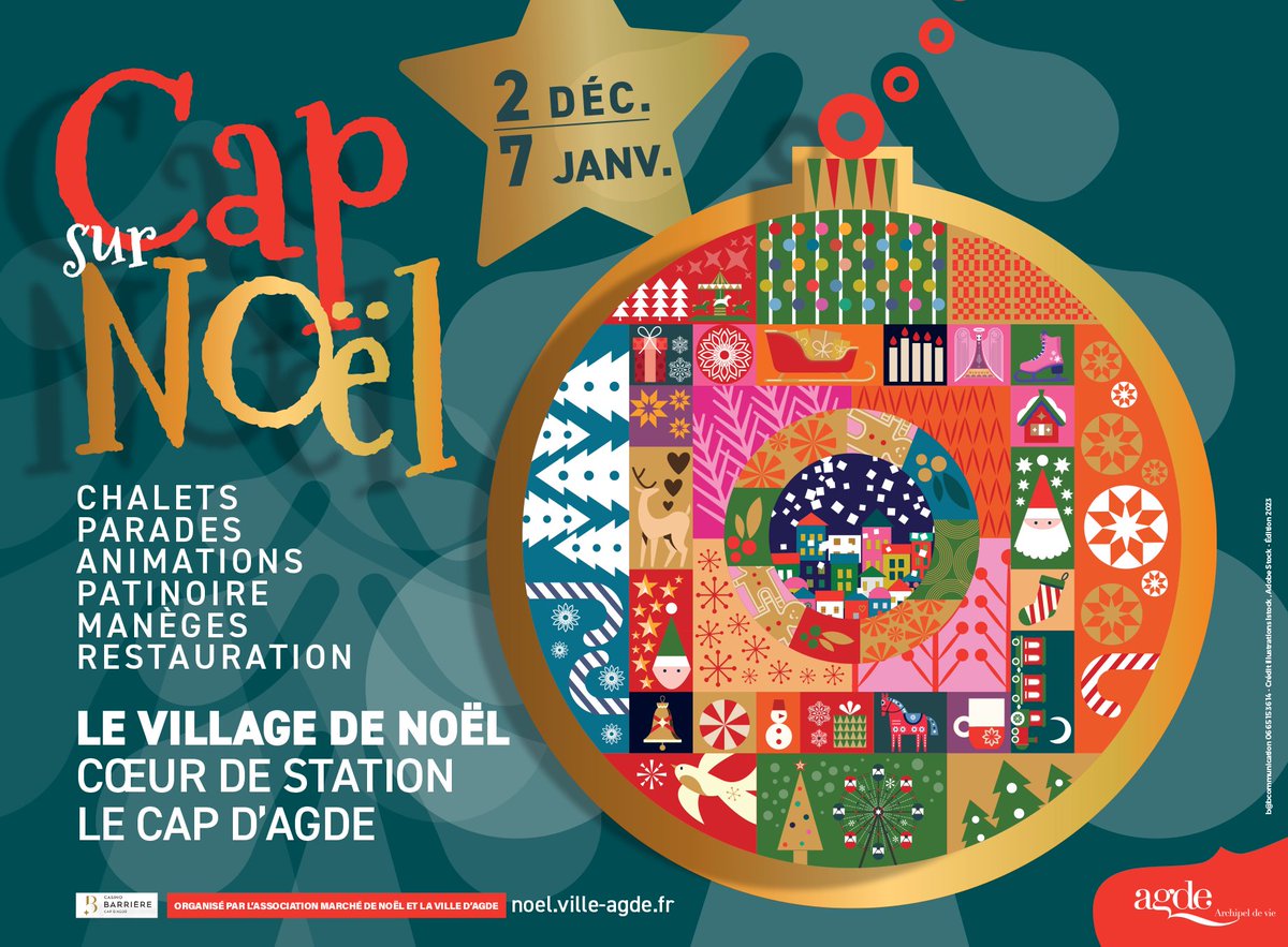 AgdeOfficiel's tweet photo. Le village de Noël du #CapdAgde Ambiance chaleureuse et féerique du 2 déc. au 7 janv.
Chalets installés au cœur d’une forêt magique
#patinoire #parades #miniferme #maneges #PereNoel
Bulles de #Noel sur la rambla du soleil avec terrasses d'hiver &amp; boutiques
https://t.co/yFbcjr7HCW https://t.co/Z1oYrdyw25