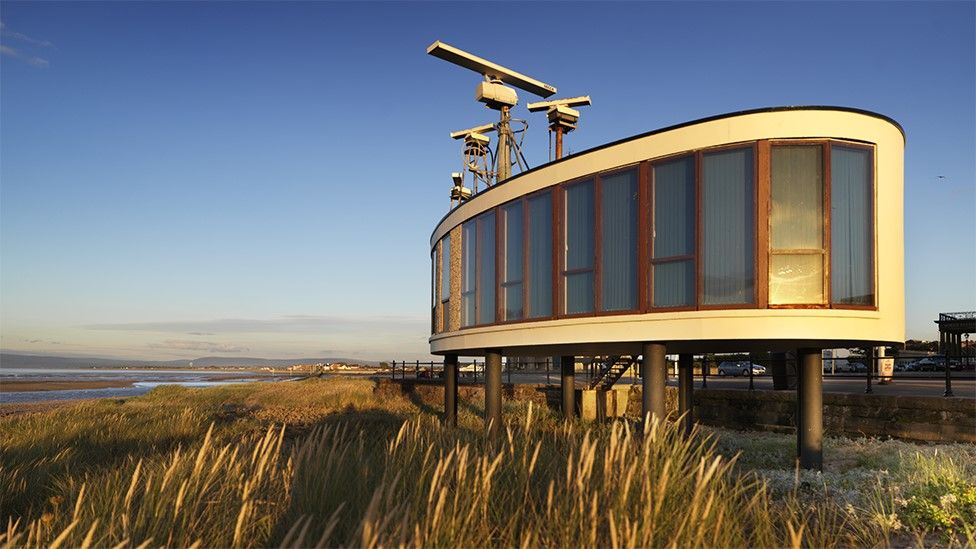 FOR SALE: One former Radar Station, with spectacular views over the Irish Sea from Fleetwood Esplanade. Grade II listed, designed by Lancashire County Council Architect's Department (1961-62), guide price £50,000. Bids encouraged from modernist-loving twitchers or ship-spotters!