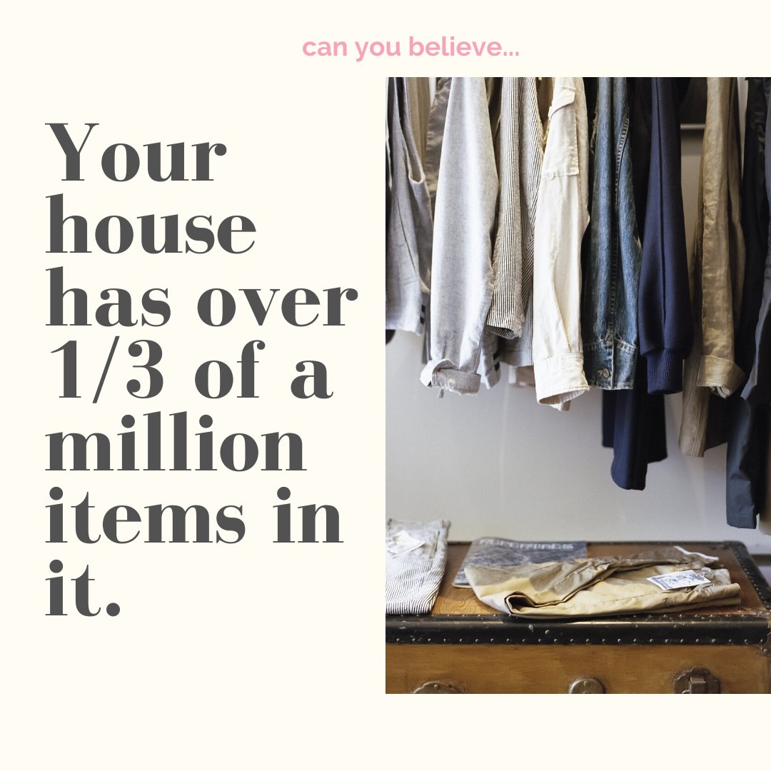 LApugh88's tweet photo. Can you believe that your house has nearly a third of a million items in it? 😱

That's the average amount for an American family! Garage sale, anyone?

#canyoubelieve #housefacts #americanfamily #americanhome #neighborhood
 #knowthegame #IXLREALESTATE https://t.co/8UNR6lbET2