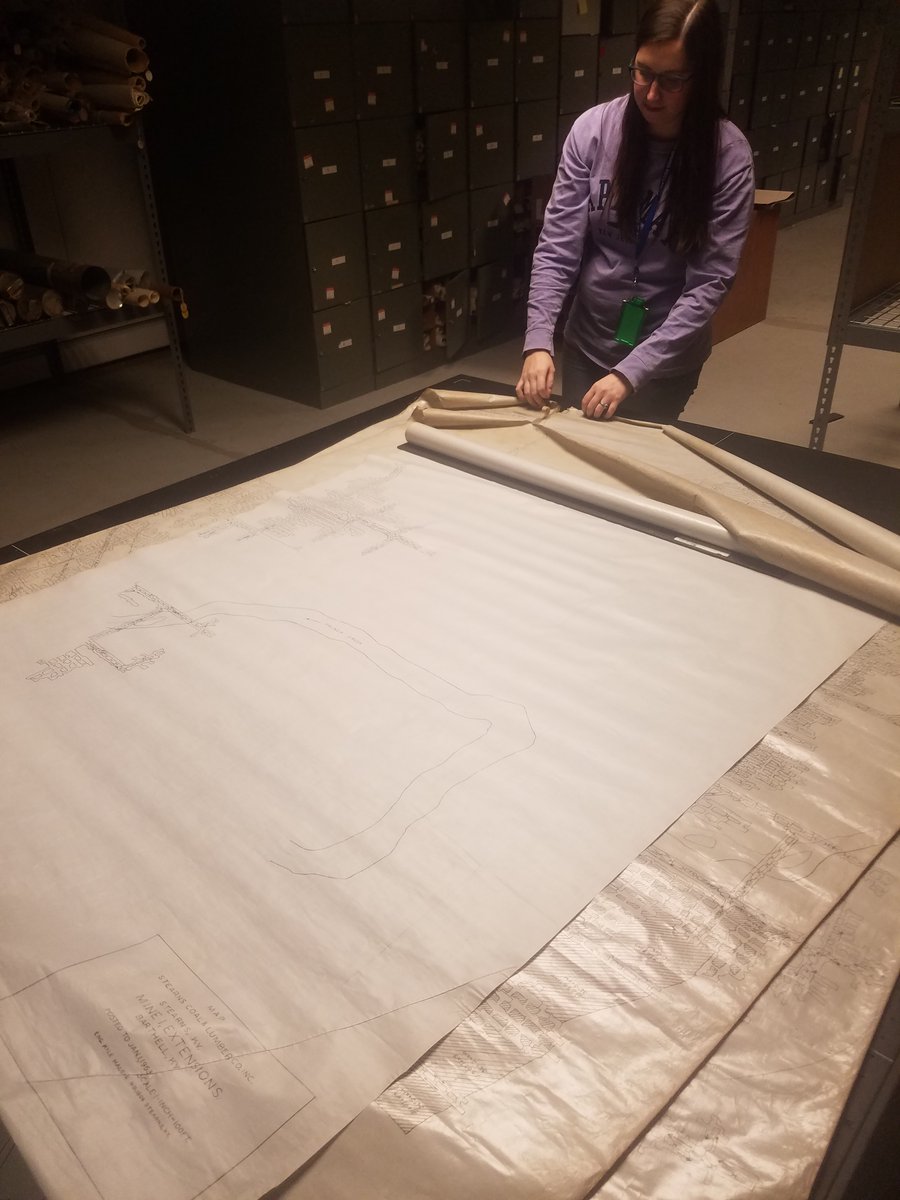 minemaps's tweet image. This image gives you an idea of the size of some of the mine maps we receive.  #HumanForScale 🍌📏