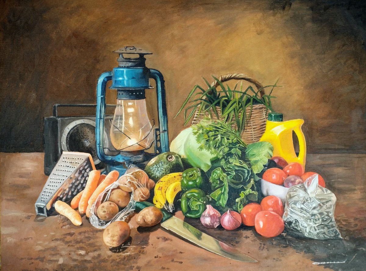 _artist_ocholla's tweet photo. The painting captures the artistry of nature's bounty. It also captures the essence of feasting together after harvest
Title - Better days
Size - 60cm by 80cm
Medium - Oil on Canvas
#painting #oilpainting #stilllifecomposition #stilllifeoilpainting #stilllife #cooking https://t.co/tCCH4Om4xF