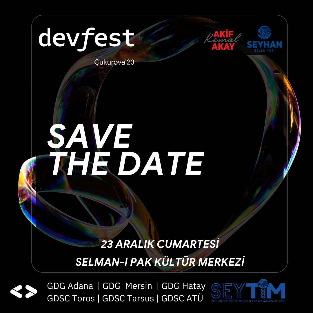 gdg_adana's tweet photo. 🎉Sektöründe uzman konuşmacılarımızın güncel teknolojiler hakkındaki konuşmalarını dinlemek ve Çukurova Bölgesi'ndeki teknoloji meraklılarıyla tanışmak için sizi 23 Aralık Cumartesi saat 08:00'da Selman-ı Pak Kültür Merkezi'ne bekliyoruz.🥳Kayıt formu biyografimizde bulunmaktadır https://t.co/G1tKw8wET5
