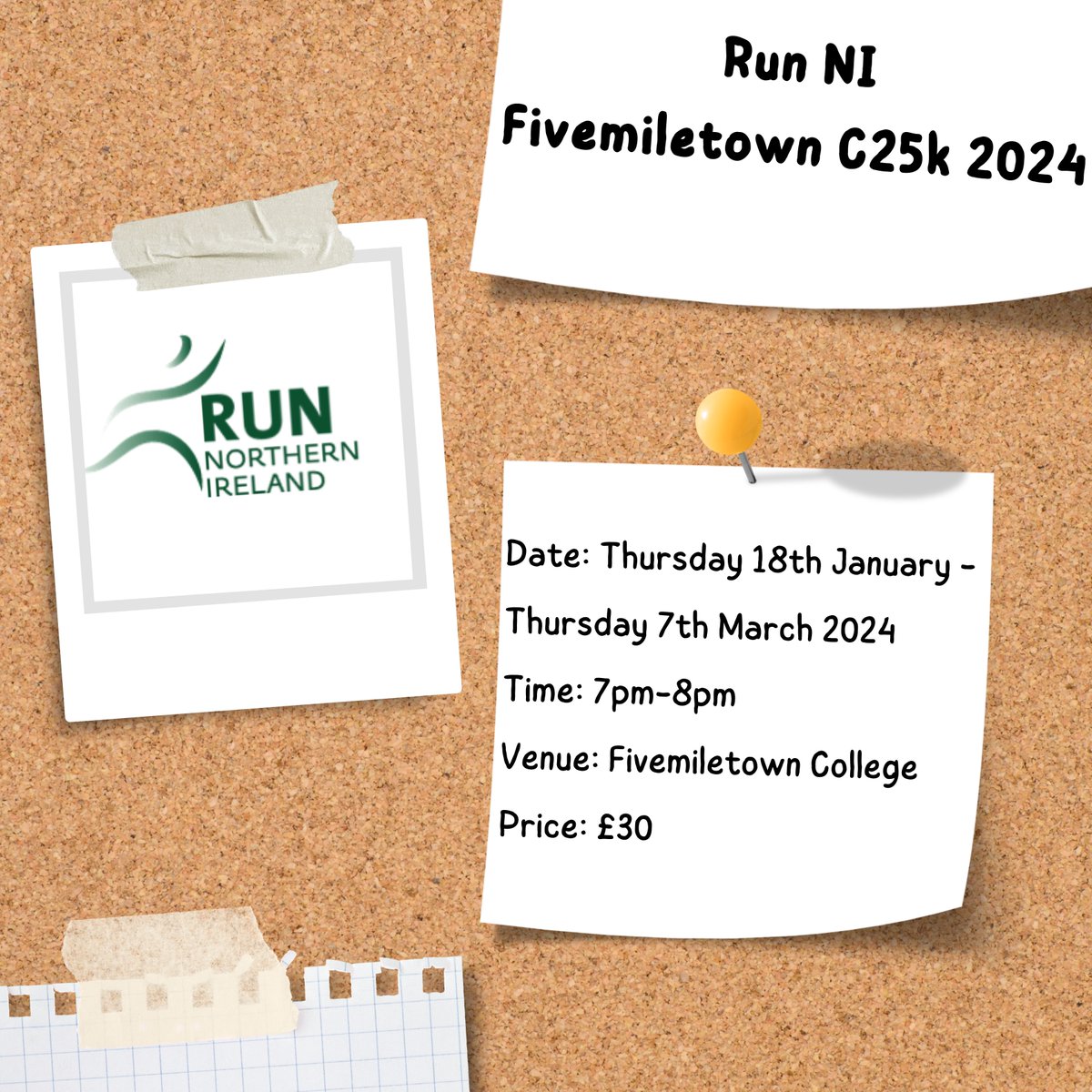 🛋️ NEW C25K- 2024 Run NI C25k Fivemiletown

We are excited to have a new Couch 2 5k programme starting in January until March.

Sign up now before it fills up 👇
runni.org/events/run-ni-…

#NewC25k #RunNI 

<a href="/AthleticsNI/">Athletics NI</a>