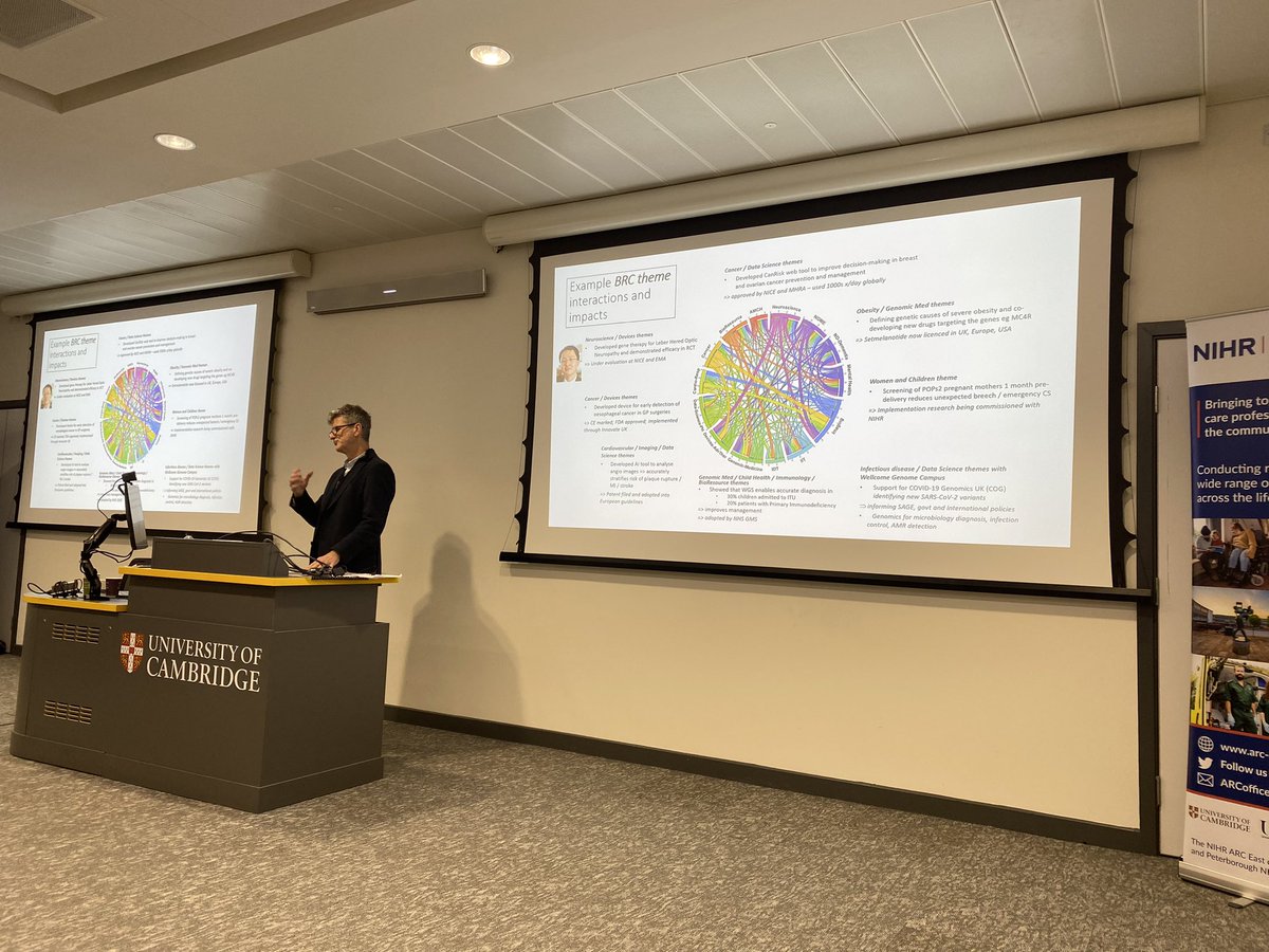 CambridgeBRC's tweet photo. Professor Parkes outlines how the BRC brings together clinical and scientific expertise, both from across our BRC themes and external partners to drive life-changing research. 

#AMMShowcase https://t.co/Hv3ojJAQz9