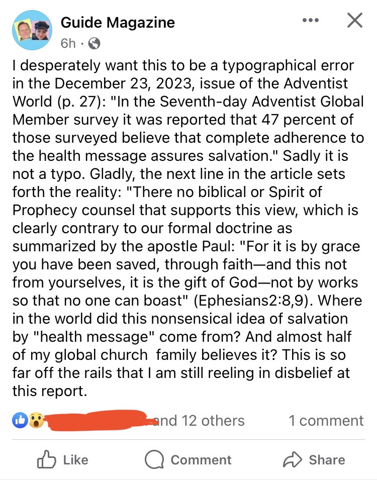 AWWritesStories's tweet photo. Guide Magazine has had ENOUGH of the Adventist Health Message lol https://t.co/I2Djl1vNz6