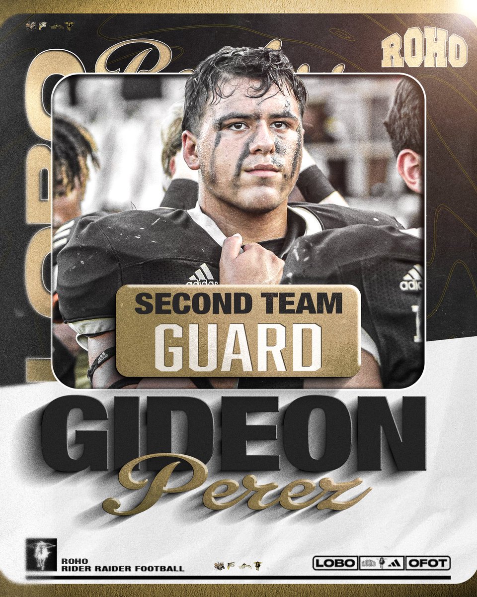 raiderfball's tweet photo. ⬛️🟨ALL-DISTRICT🟨⬛️

-2nd Team Guard-

Sr. G Gideon Perez(@GideonPerez52 )

3 Year Letterman

#ROHO | #OFOT | #LOBO https://t.co/roDiD2ScN1