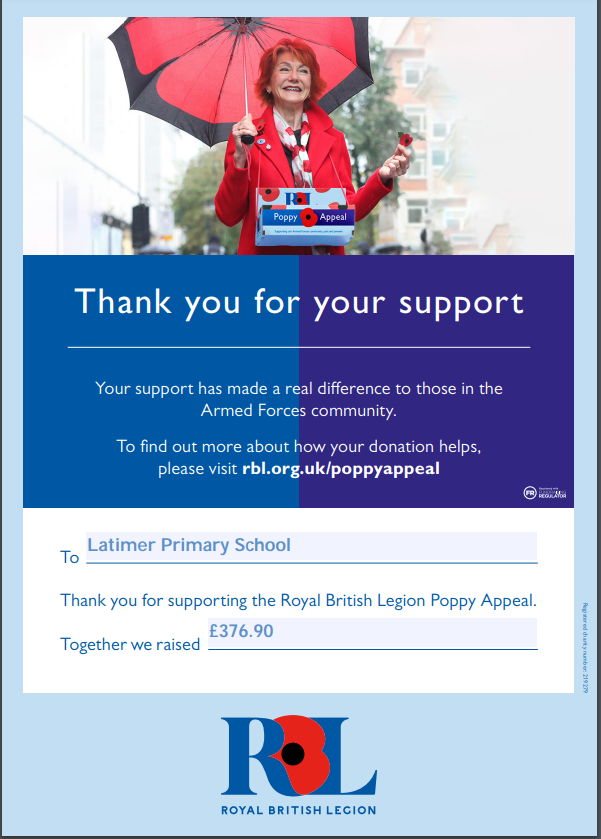 latimerprimary's tweet photo. Thank you to our Latimer community for supporting the Poppy Appeal🥰🩵💙 #latimercommunity #simpletruths #latimergold #LestWeForget https://t.co/KAkYSb8KE0
