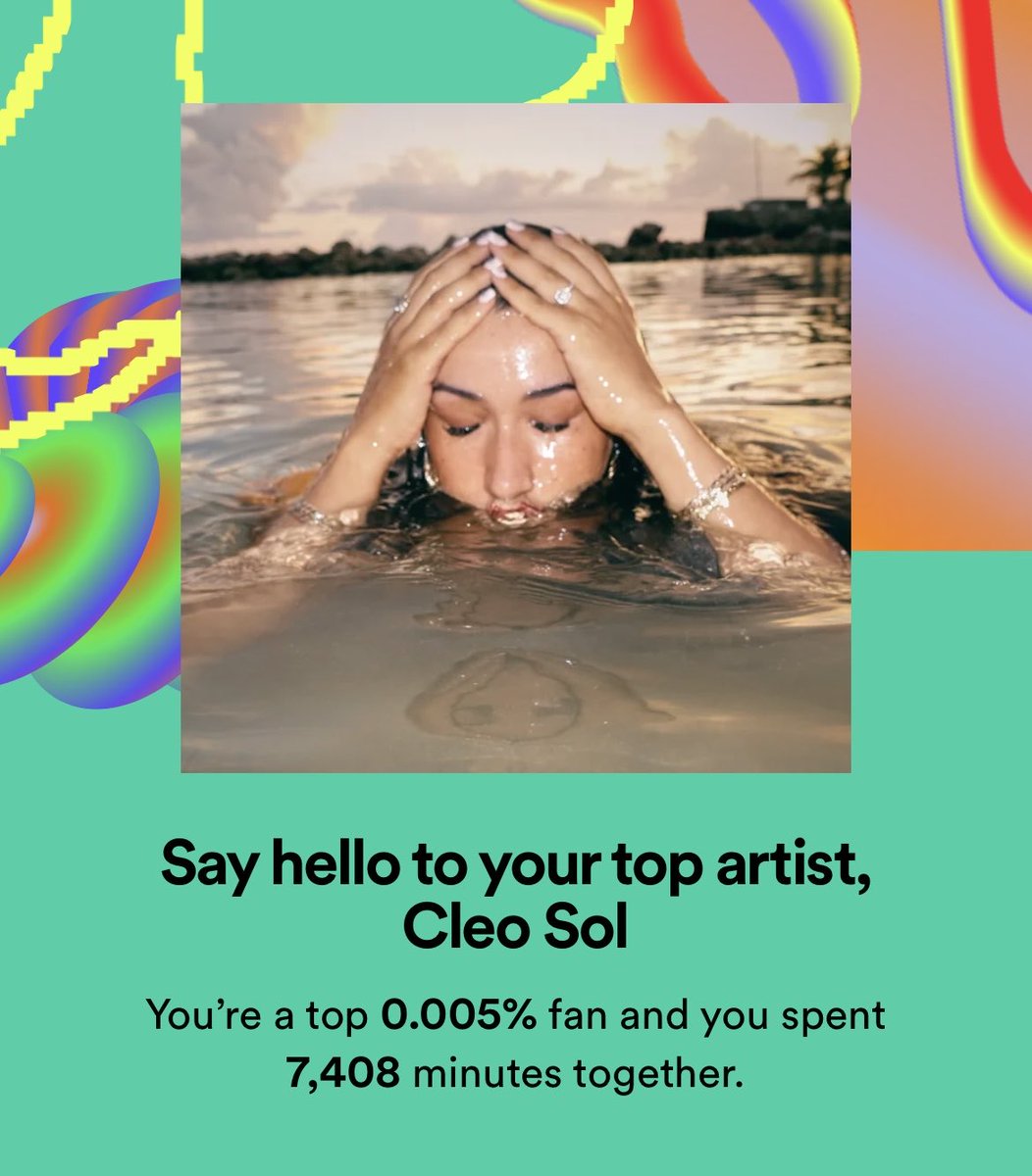 Cleo Sol hive where we at!? The obsession is real 🤣🤣 #SpotifyWrapped