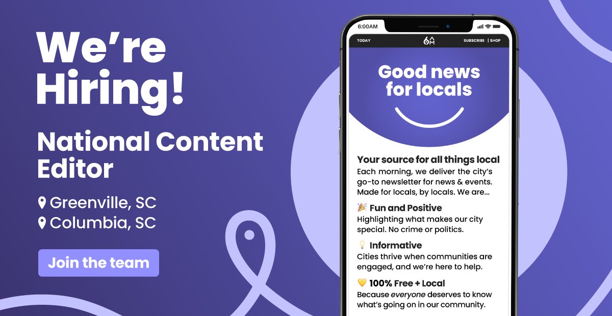 Hey Lowcountry friends, we're hiring a National Content Editor to support our markets nationwide. 

See details and apply: app.trinethire.com/companies/3103…