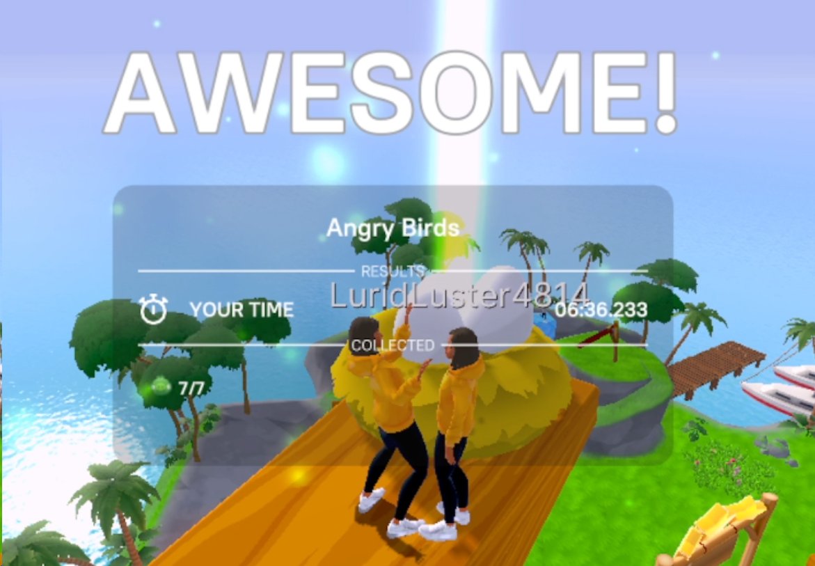 Okay so a new classic Angry Birds themed obby released on HiberWorld, which is a metaverse platform connected to Ready Player Me and advocates for AI generated worlds.

It is the most soulless, basic, worst controlling 15 second turned into 6 minutes obby I have ever played.
