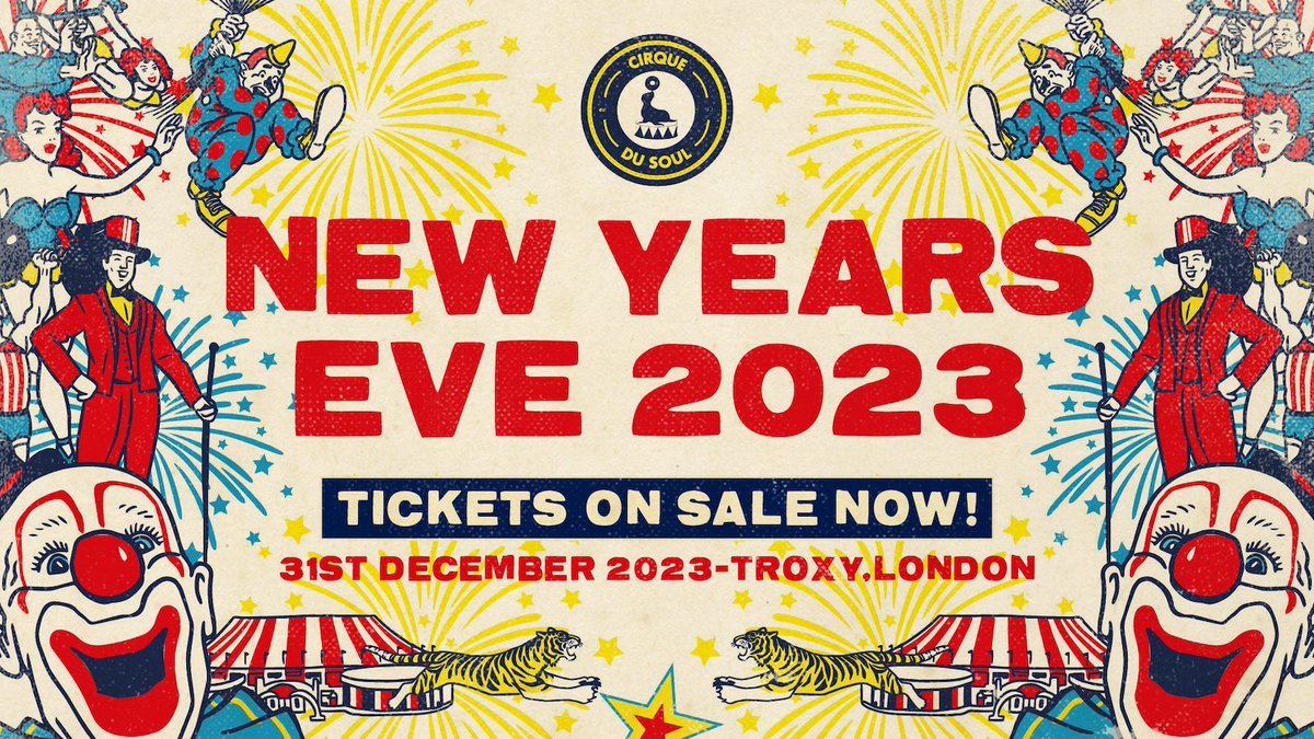 PSA: @Cirque_Du_Soul's bumper NYE bash with two of the hottest selectors in the game @SammyVirji & @BigFlowdan almost sold out🔥 Only Dice tix remain, all other ticket outlets have sold out. Run, don't walk! 🏃 link.dice.fm/Vd8f9ad3f5f3 #cirquedusoul #londonnye #NYE2023