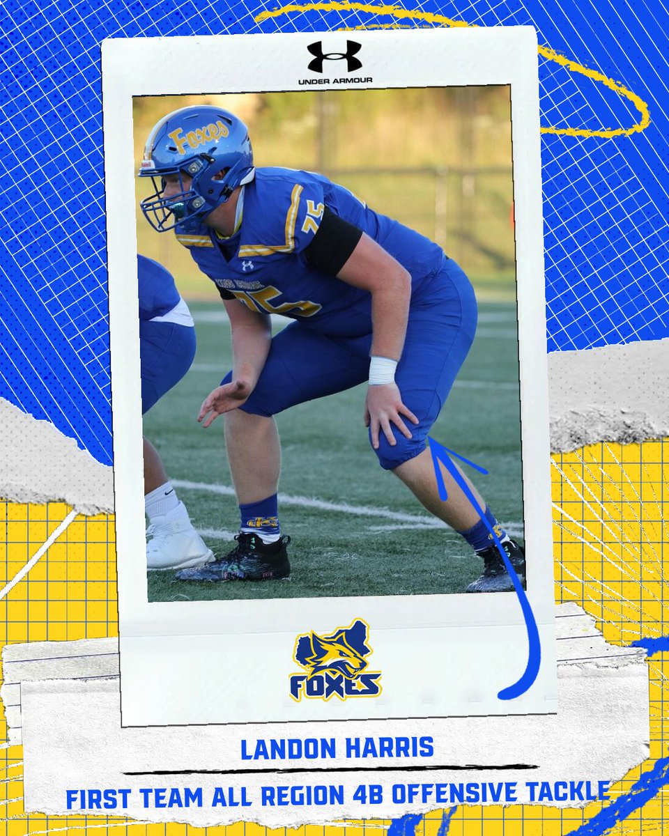 Congrats to <a href="/Landon_Harris75/">Landon_Harris</a>  being named 1st Team All Region 4B Offensive Tackle!