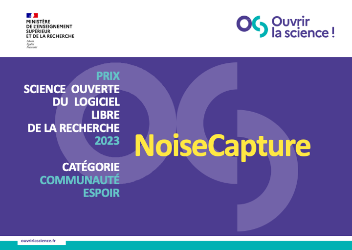 Noise-Planet (@noise_planet) on Twitter photo 1/ L'équipe <a href="/Noise_Planet/">Noise-Planet</a> est très honorée et fière de vous annoncer l'attribution du prix "Science ouverte du logiciel libre de la recherche" 2023 #prixscienceouverte (organisé par <a href="/sup_recherche/">Ministère Enseignement supérieur et Recherche</a> et <a href="/ouvrirlascience/">Comité pour la science ouverte</a>) dans la catégorie "Communauté espoir". 1/ L'équipe <a href="/Noise_Planet/">Noise-Planet</a> est très honorée et fière de vous annoncer l'attribution du prix "Science ouverte du logiciel libre de la recherche" 2023 #prixscienceouverte (organisé par <a href="/sup_recherche/">Ministère Enseignement supérieur et Recherche</a> et <a href="/ouvrirlascience/">Comité pour la science ouverte</a>) dans la catégorie "Communauté espoir".