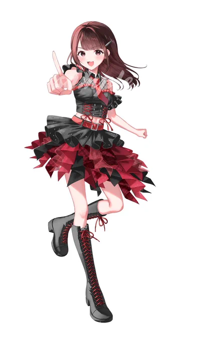 【お仕事】 この度西尾夕香さんのオリジナル楽曲「Extreme Modification!」の立ち絵イラストを描かせていただきました! 疾走感あがるかっこいい1曲!! ぜひ聴いてほしい～～～!!