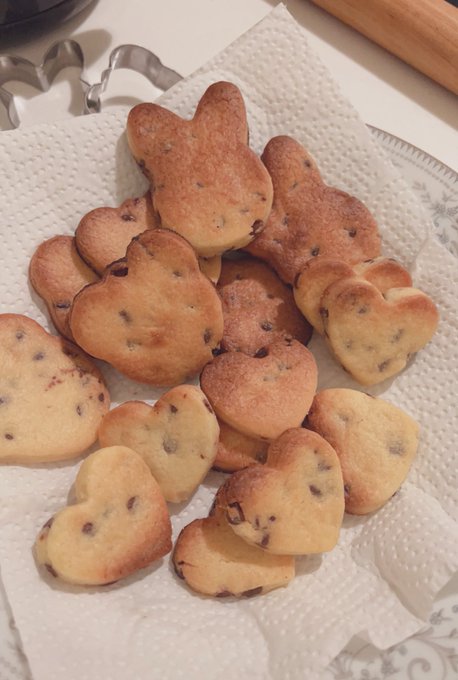 うさぎとくまチョコチプクッキー(⸝⸝✌︎ᐡ. ̫ .ᐡ⸝⸝)