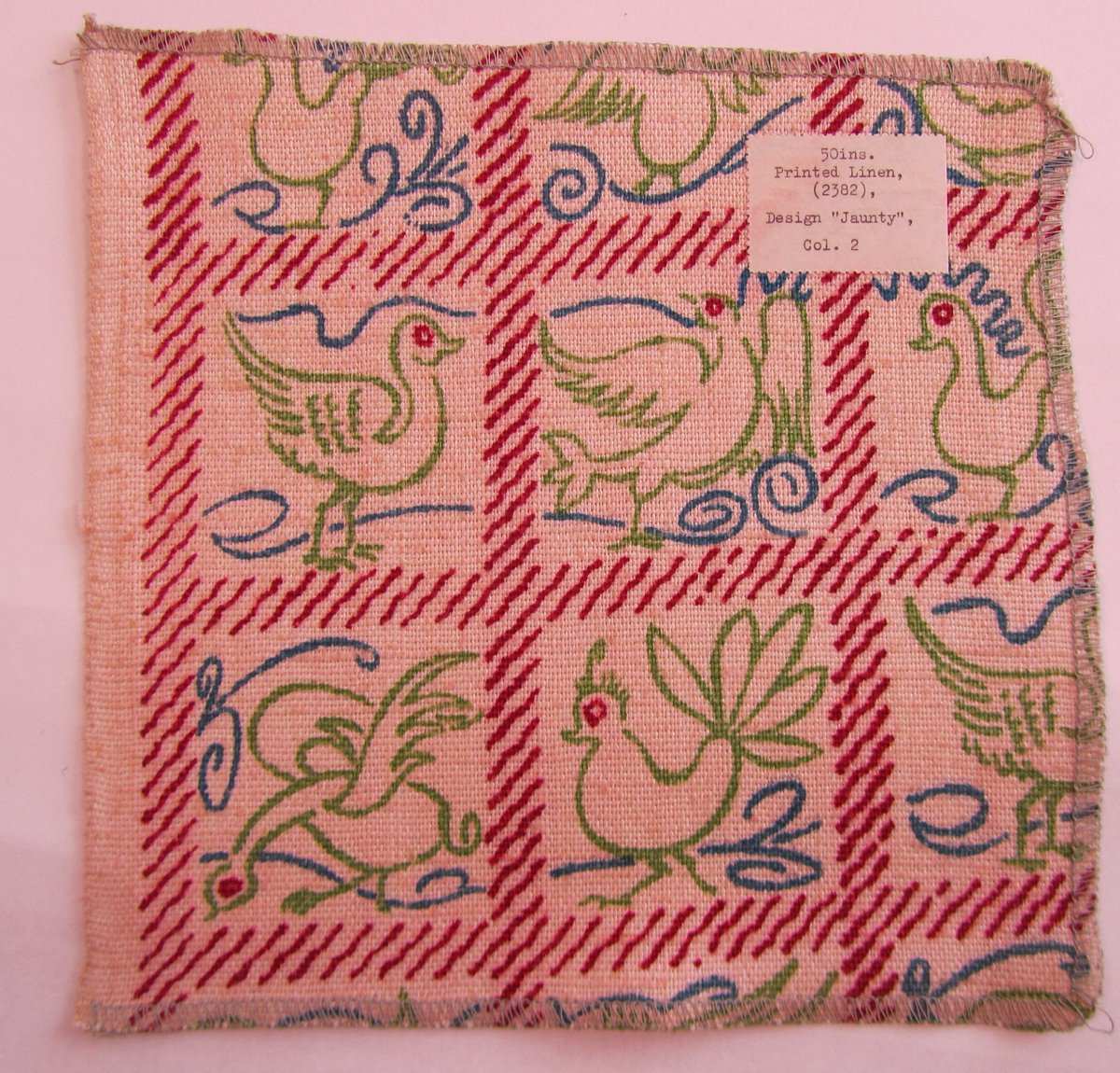 Looking forward to celebrating with the #ArchiveAdventCalendar but it's not always easy to fit these themes so look out for some slightly different takes on Christmas starting with #Festivefood.  Think duck, goose, turkey from this Donald Brothers fabric sample!