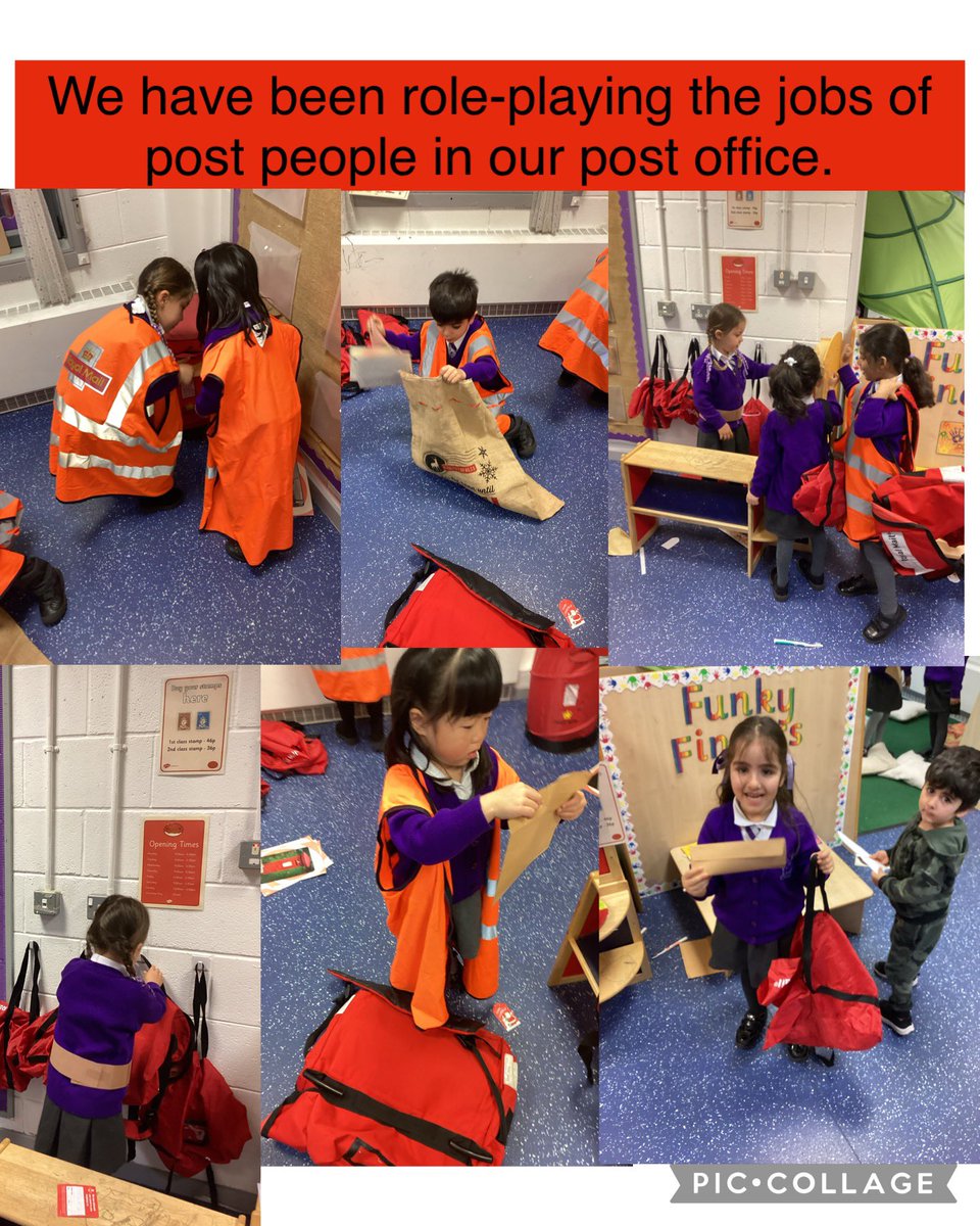 We have been role playing in our new post office role play area. We have been writing letters, postcards and receipts. #pretendplay #understandingtheworld #peoplewhohelpus