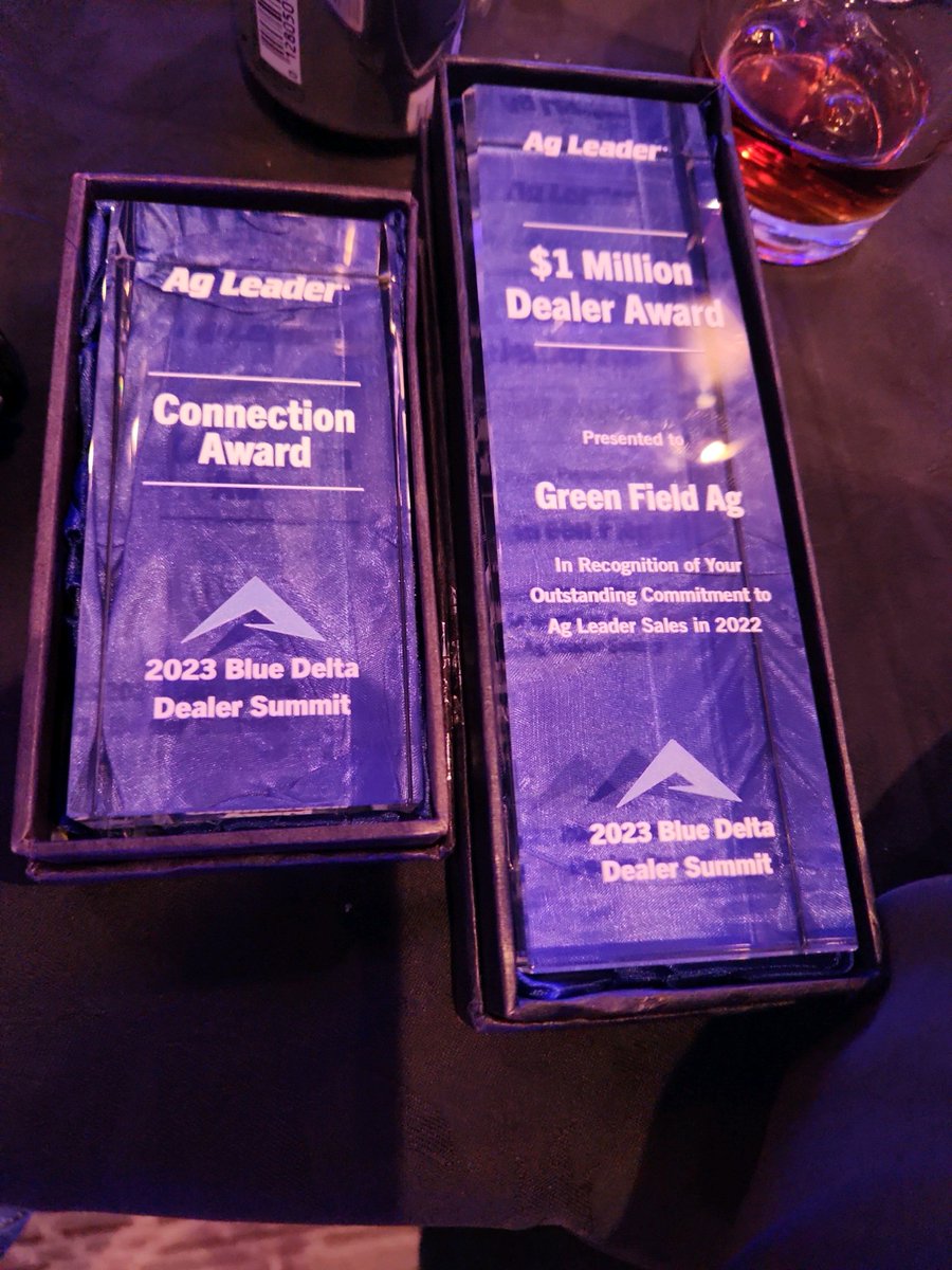GreenFieldAg's tweet photo. Bringing home some hardware from the 2023 Blue Delta Dealer Ag Leader Technology event.  We had a great time learning and interacting with colleagues in the industry. https://t.co/hTHeW4SGAE