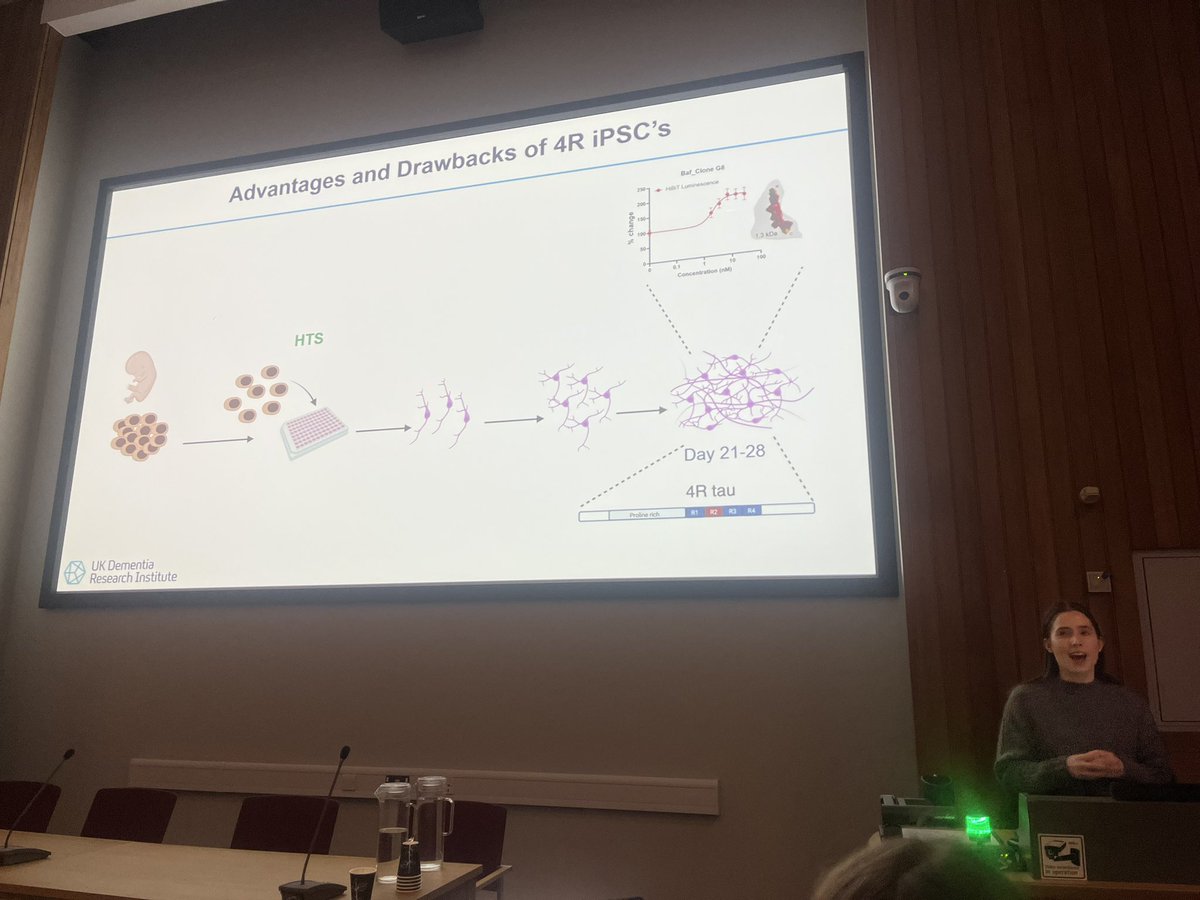 Our very own @SumiBez giving a GREAT talk on all the cell model systems we are using in the lab to study tau and neurodegeneration at the @ARUKscientist London network technical showcase today