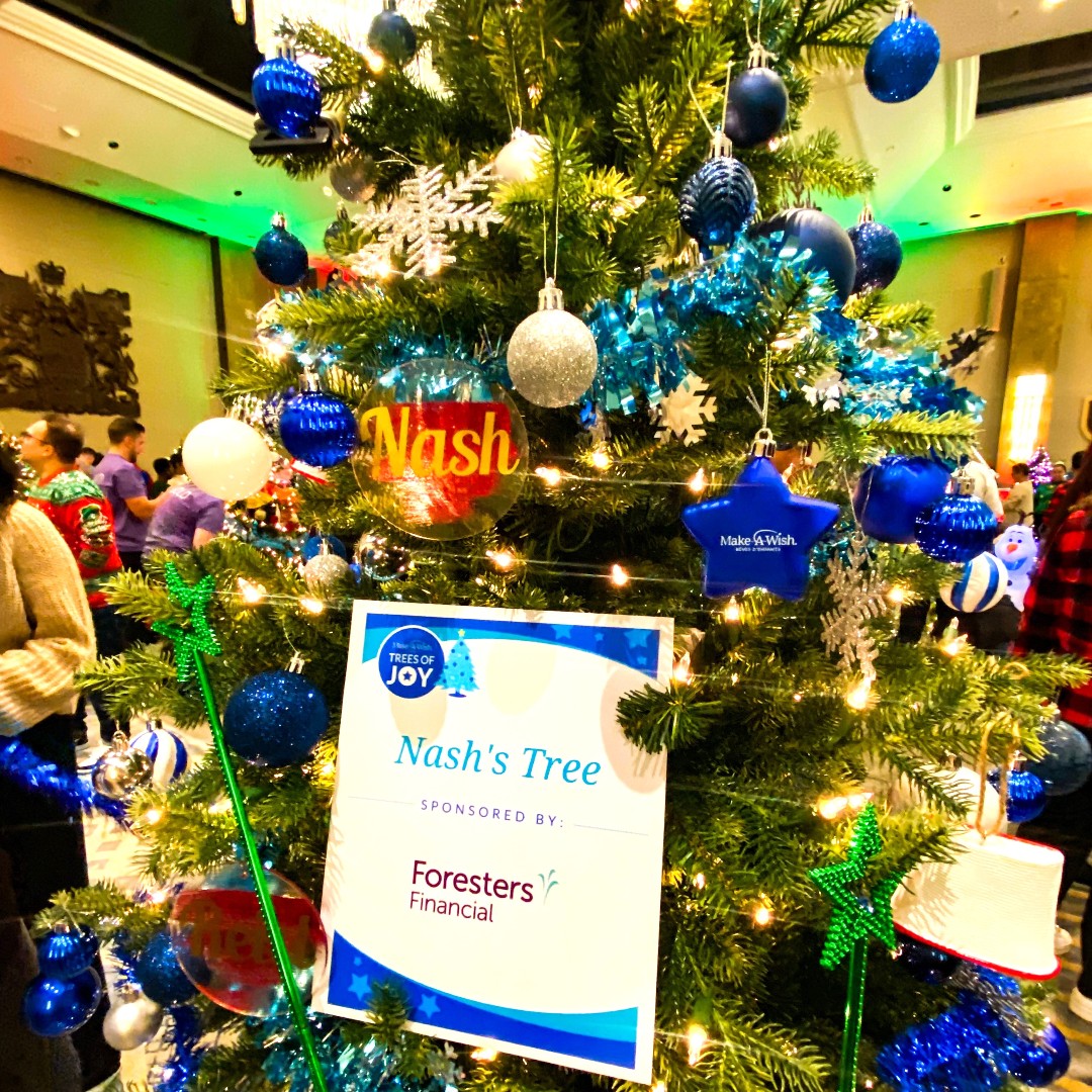 🎄The Trees of Joy celebration, hosted by @MakeAWishCA, invited us to adorn a tree in honor of Nash, who displayed remarkable courage in his battle against Leukemia. Today, Nash stands in remission and flourishing. Thank you to all the participants who made Nash's dream tree.