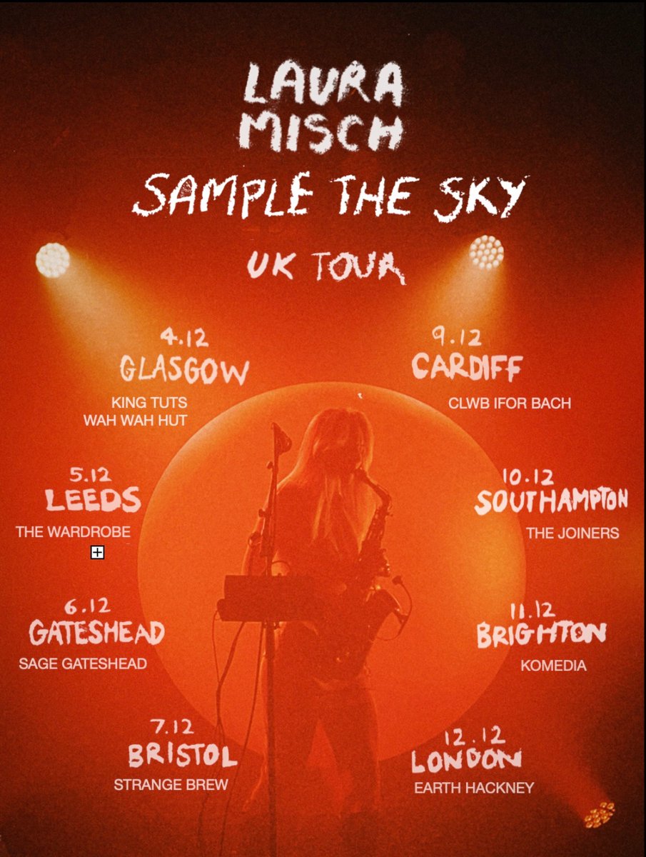 🪽Sample The Sky UK tour starts next week ! last tickets left for London + Bristol! 

 Tickets here 🎟️ &gt; lauramisch.co.uk
