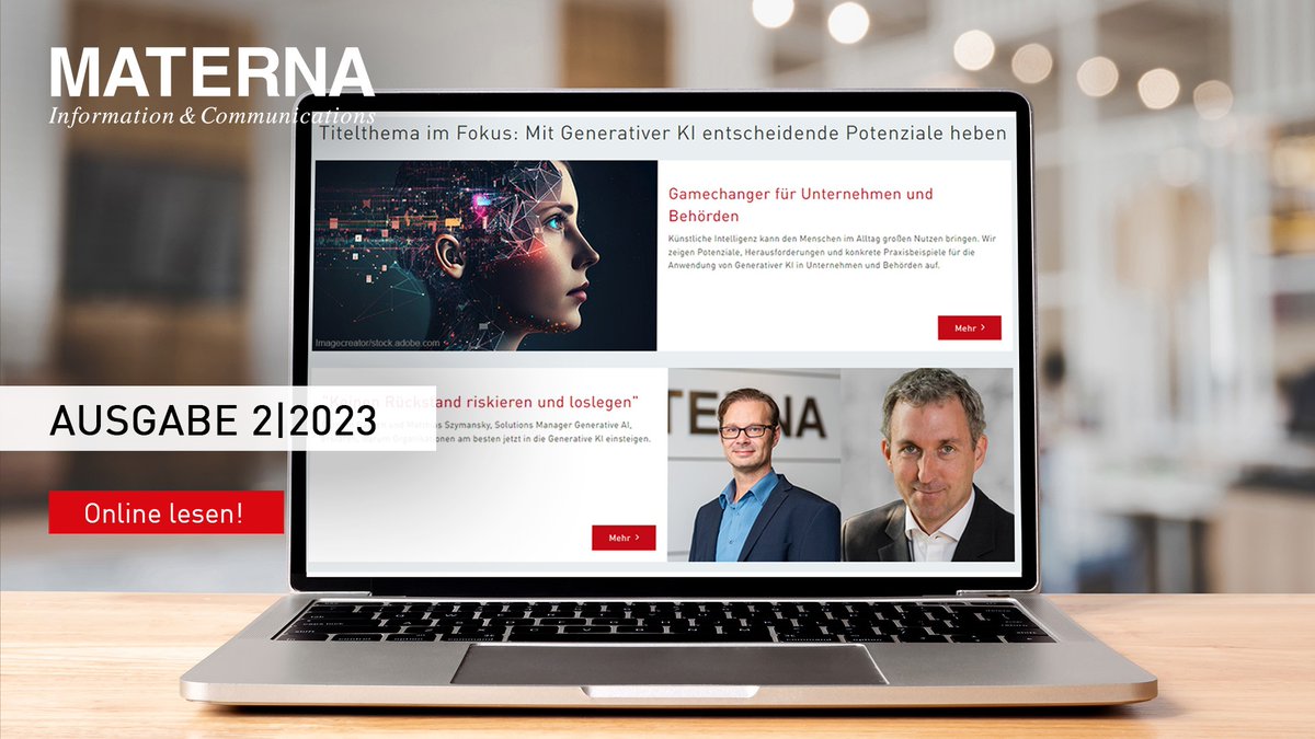 Materna_SE's tweet photo. Da ist sie: die neue Ausgabe des Materna Monitors!
Unser Fokusthema: #GenerativeKI!🧠

Außerdem: Wie gelingt eine sichere und nachhaltige #CloudTransformation? Wie schützen Sie sich effektiv vor Hackerangriffen? Uvm. 

👉 Jetzt lesen: https://t.co/tPuJo8rkMZ https://t.co/TrIn9FvngD