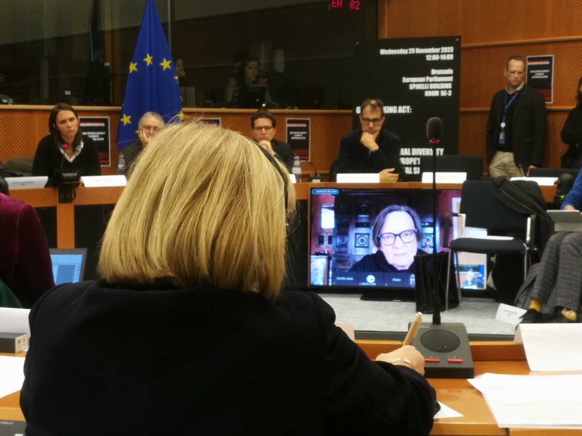 Film_directors's tweet photo. 🗣️  Without territorial exclusivity there would be less coproduction. Without coproduction, film auteurs from smaller European countries would not have a voice. - Polish #filmdirector &amp; #screenwriter Agnieszka Holland at the @L_ARP #geoblocking event at the @Europarl_EN today. https://t.co/MbwSFRRNEp