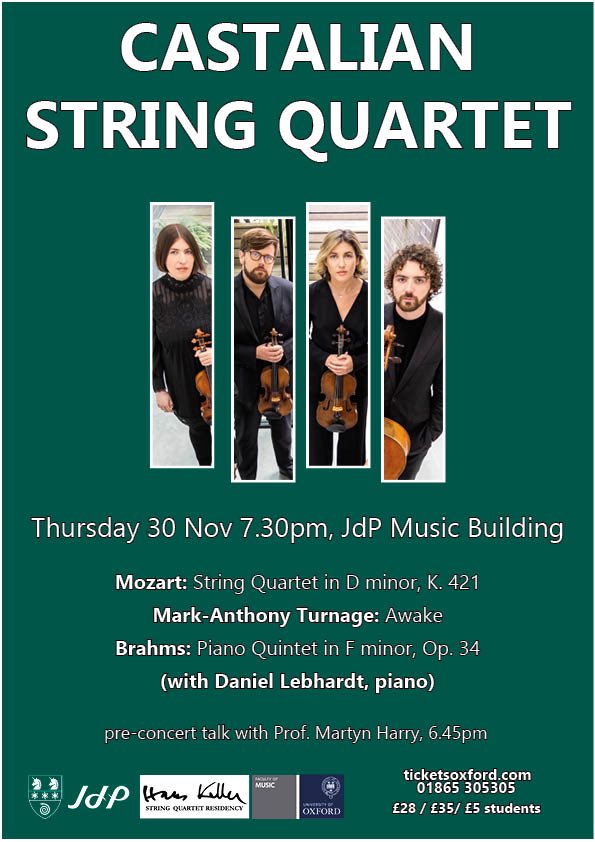 JdP Music Building (@jdp_oxford) on Twitter photo We can’t wait for <a href="/CastalianQtet/">Castalian Quartet</a> to perform at the JdP tomorrow!
There is still time to book tickets:
jdp.st-hildas.ox.ac.uk/event/castalia… We can’t wait for <a href="/CastalianQtet/">Castalian Quartet</a> to perform at the JdP tomorrow!
There is still time to book tickets:
jdp.st-hildas.ox.ac.uk/event/castalia…