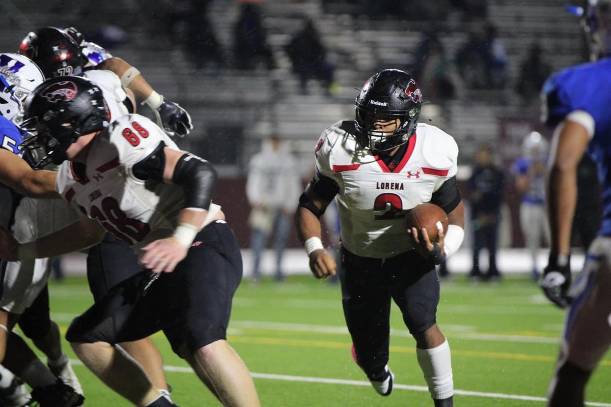 dctf's tweet image. If you're not familiar with Lorena's Braylon Henry, get familiar.

He's had at least FIVE touchdowns in four of the Leopards' last 5 games 😎

texasfootball.com/team/lorena-le…

@Brayl0n_H3nry05 | @LorenaFootball | @LorenaISD | #TXHSFBPlayoffs