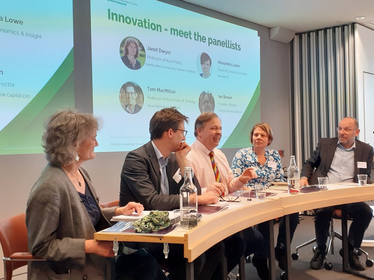 NICRErural's tweet photo. Our final panel of the day debates how we better connect the rural economy with the innovation ecosystem with input from @CCRI_UK @RoyalAgUni Chestnut Bio @innovateuk chaired by @SteveRop @ERC_UK @IRCaucus https://t.co/g2Ydnlqnak