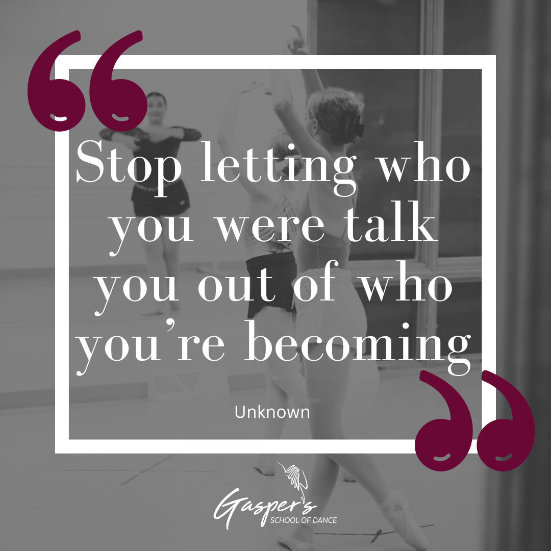 GSDanceArts's tweet photo. "Stop letting who you were talk you out of who you're becoming." -- unknown

#dancequote #gaspersschoolofdance #danceschool #dancestudio #dancers #fargo #moorhead #westfargo https://t.co/ZFxF8Nibma