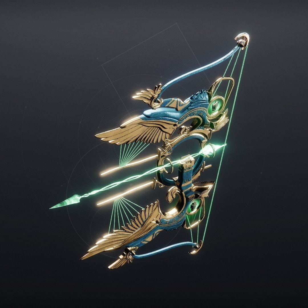 DestinyBulletn's tweet photo. New "Wish-Keeper" Exotic Bow and its ornament Immaterial Messenger. Probably tied to the upcoming Exotic mission. https://t.co/zuHBmG37TK