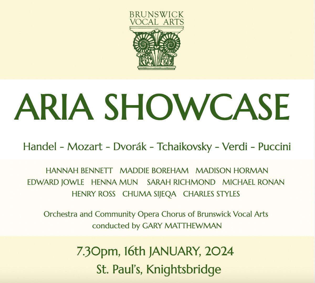 Tickets are now on sale for BVA's second event: an aria showcase concert of mixed repertoire, featuring ten fantastic singers. Please join us!

Tickets available through brunswickvocalarts.com