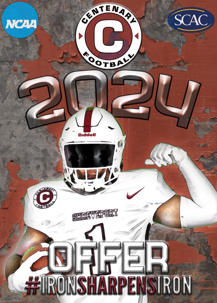 #AGTG  After a great talk with <a href="/CoachSavino/">Tony Savino</a> i am extremely blessed to receive my first offer from <a href="/Gents_Football/">Centenary Football</a>