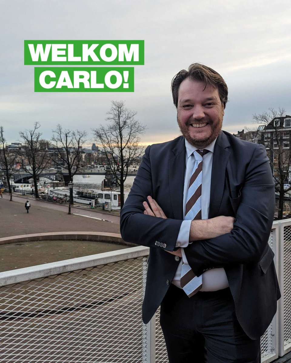 Vandaag werd <a href="/CarlovMunster/">Carlo van Munster</a>  tijdens de raad beëdigd als lid van de gemeenteraad voor GroenLinks Amsterdam. Hij vervangt <a href="/YBentoumya/">Yasmine Bentoumya</a> die met zwangerschapsverlof is. Veel succes Carlo!