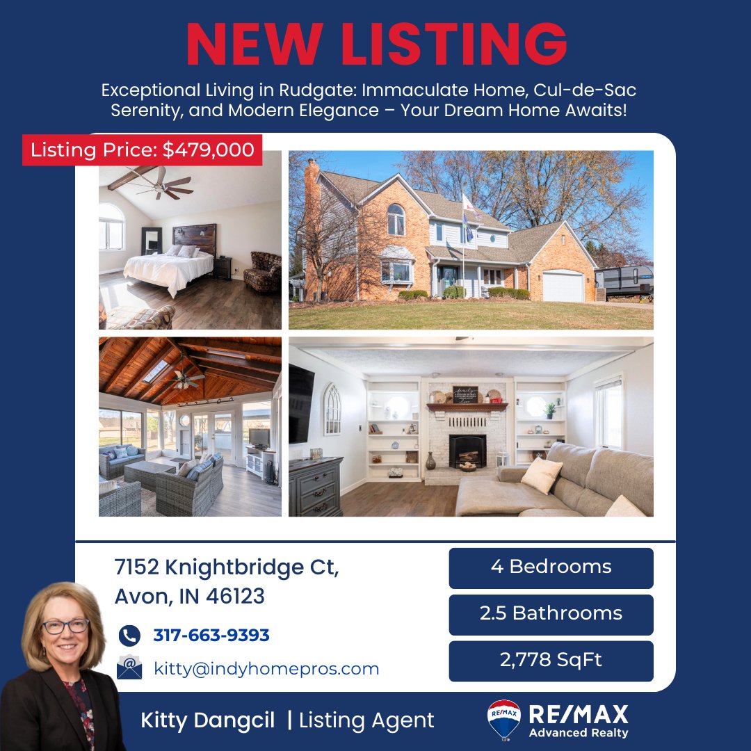 KittyDRealty's tweet photo. JUST LISTED in Rudgate, Avon. 
https://t.co/5wrRmTFRpZ
Gorgeous updated home on a quiet cut-d-sac street in Rudgate in the Woods, Avon. 
Call me to spend Christmas in your new home!  
#avonindiana #HendricksCounty #avonhomeforsale  #RemaxAdvanced https://t.co/FJma933DI9