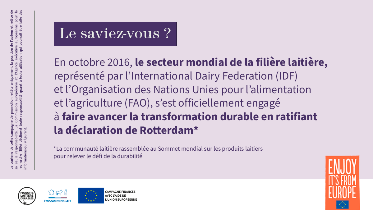 LE SAVIEZ-VOUS ? 💡 | La filière laitière contribue à la préservation de nos écosystèmes terrestres et participe à protéger la biodiversité, lutter contre la dégradation environnementale et le changement climatique.   
#SustainableDairyEU