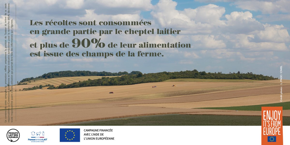 LE SAVIEZ-VOUS ? 💡 | L'alimentation des vaches est l'un des facteurs clés qui contribue à un lait durable : ⬇️  #SustainableDairyEU